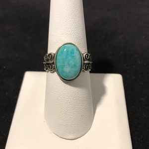 Ring - sterling silver and amazonite